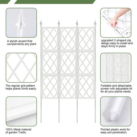 ParseBio garden fence trellis doubles as decorative plant stand