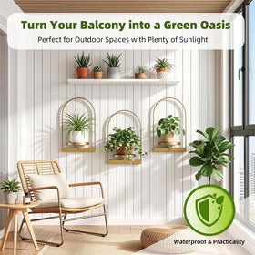 PARTNERJOY decorative wall display highlights greenery without clutter.