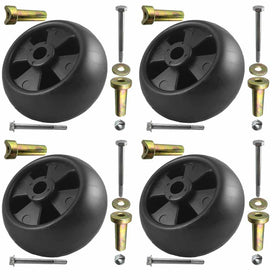 Parts 4 Outdoor deck wheels replace worn JD mower wheels for a smoother ride