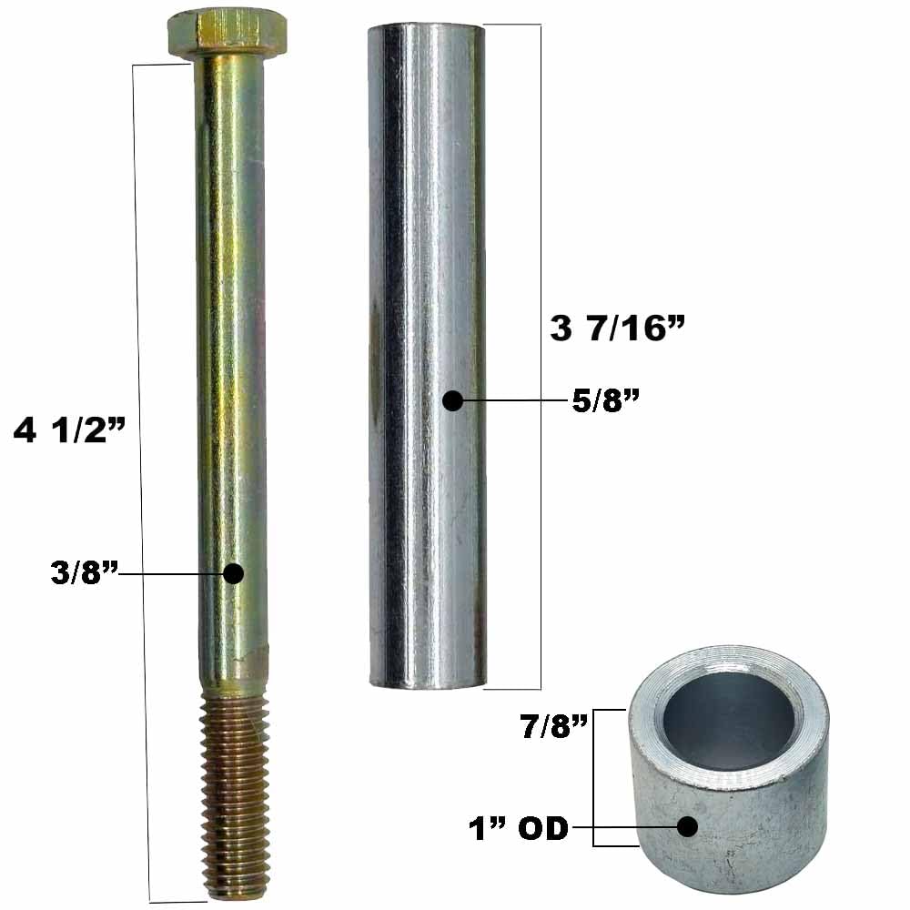 Parts 4 Outdoor hardware kit includes bolts and spacers.