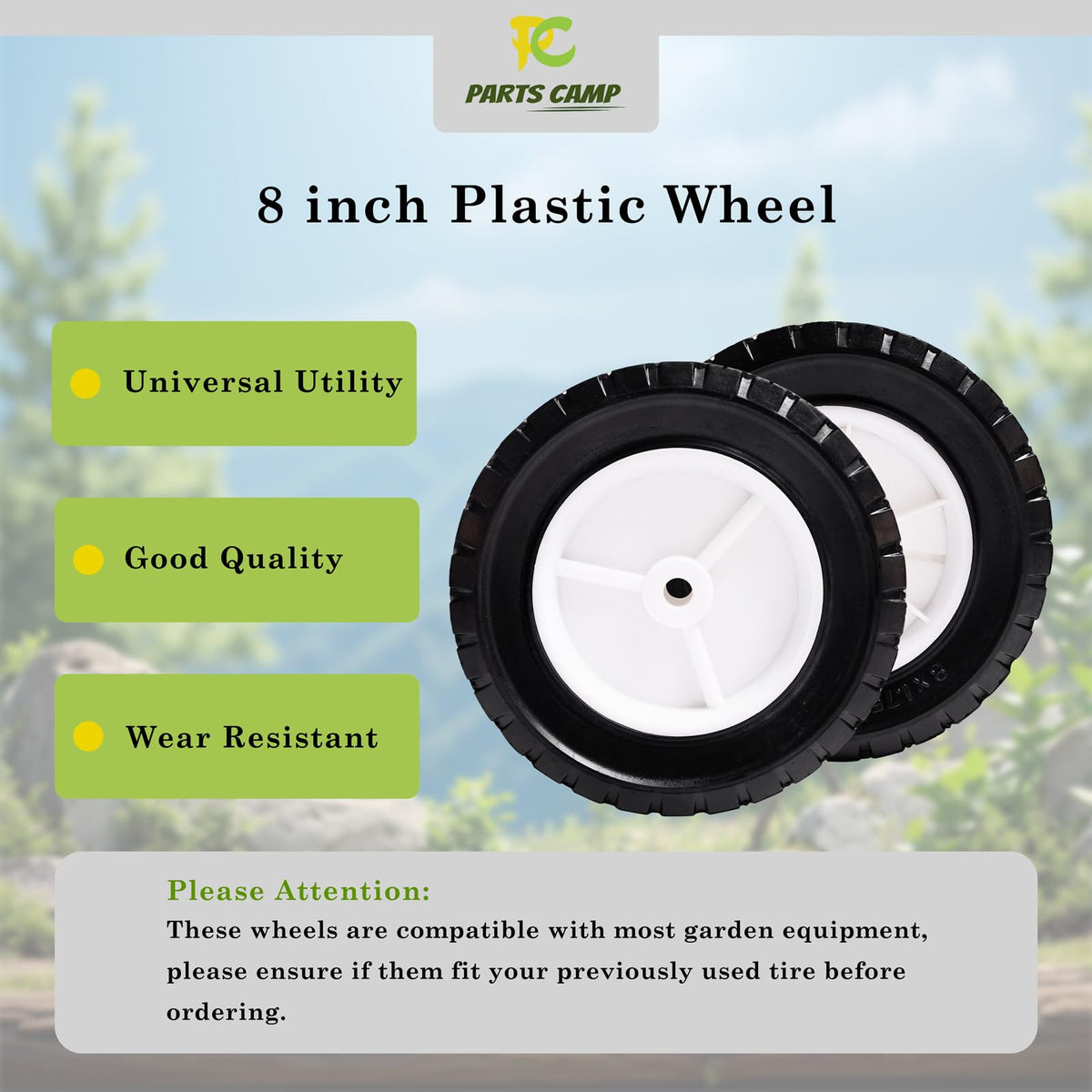 Parts Camp offset hub wheel offers easy alignment and stable support.