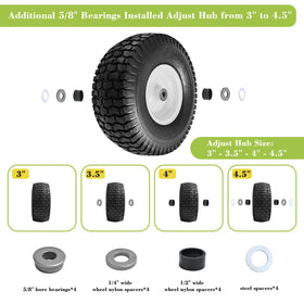 Parts Camp bearing set with spacers for easy customization