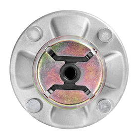 Parts Camp AM144377 deck spindle showing 5 inch outer diameter for sturdy performance.