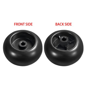 Parts Camp deck wheels PVC close-up—durable material for lasting use.