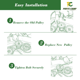 Parts Camp idler pulley ready-to-install helps quick replacement