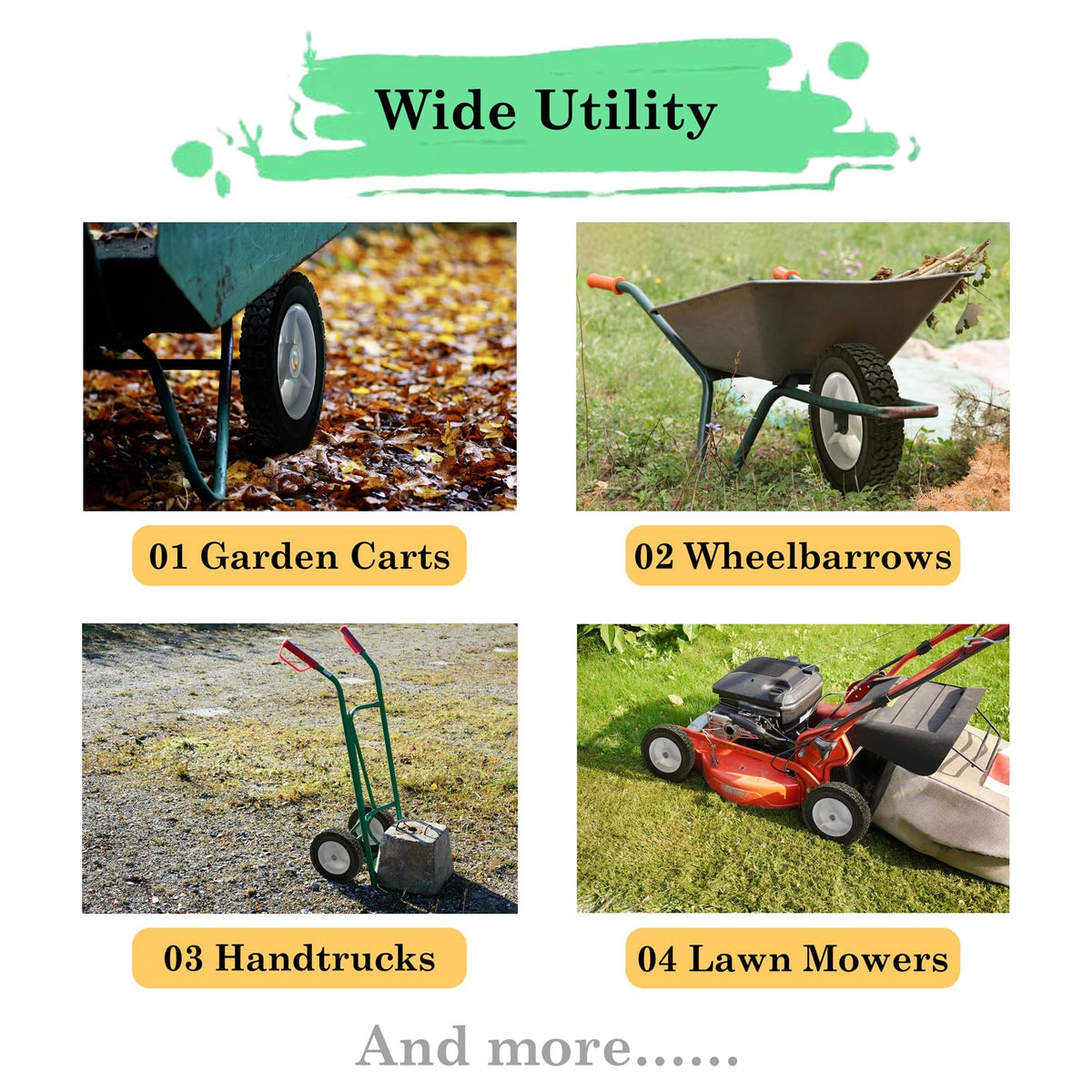 Parts Camp 8in wheel for grills and trash cans enhances mobility.