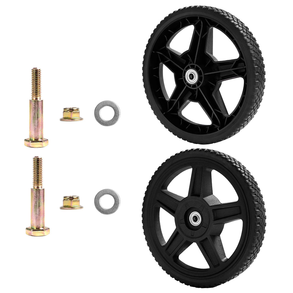 Parts Camp 10-inch push mower wheel with solid tire for smooth mowing