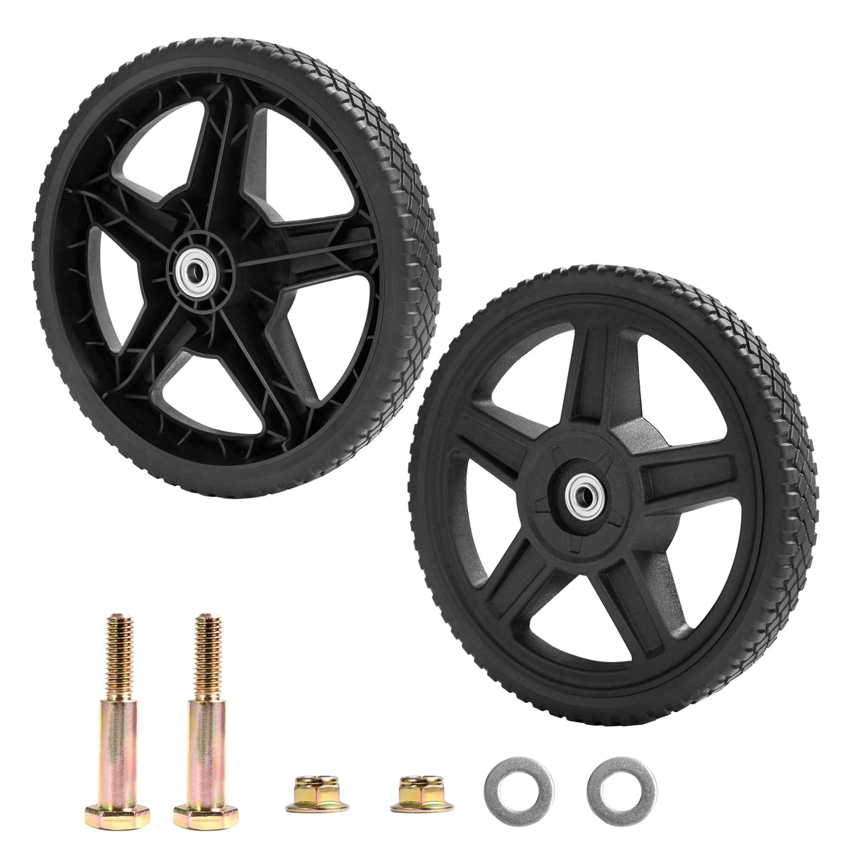 Parts Camp 12 inch push mower wheel side view for durable replacement