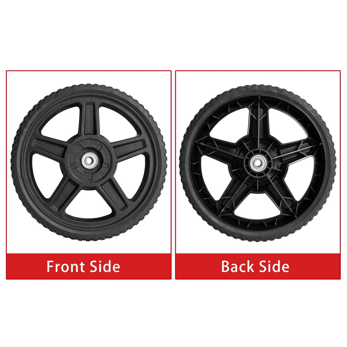 Parts Camp hub offset 1-3/8 inch on mower wheel