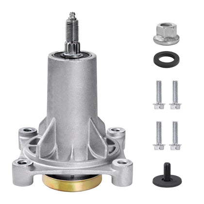 Parts Camp spindle-assembly-mower-deck front view showing rugged construction for durability