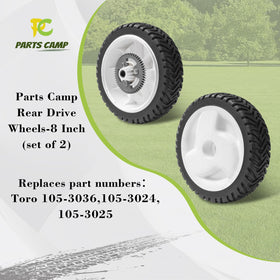 Parts Camp 52-teeth metal gear rear wheel for Toro mowers.