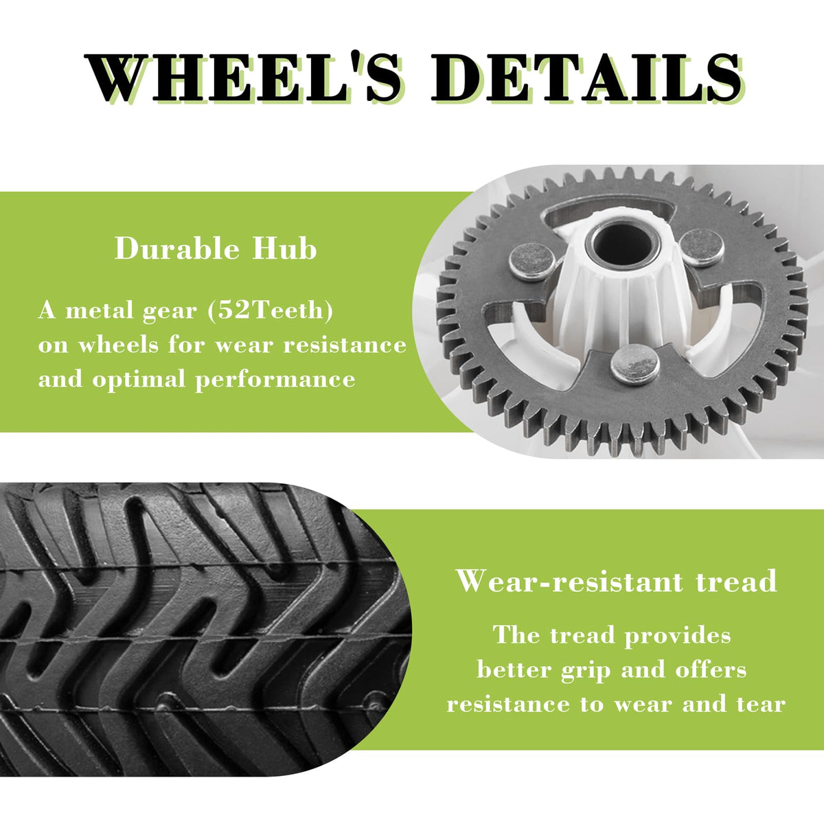 Parts Camp 8-inch drive wheel for self-propelled Toro models.