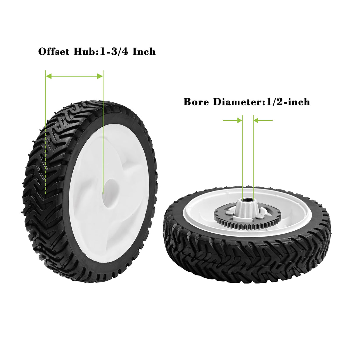 Parts Camp 8-inch mower wheel compatible with Toro 20013-20079 series.