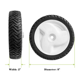 Parts Camp 8-inch rear wheel for Toro 105-3024/3025, quick replacement.