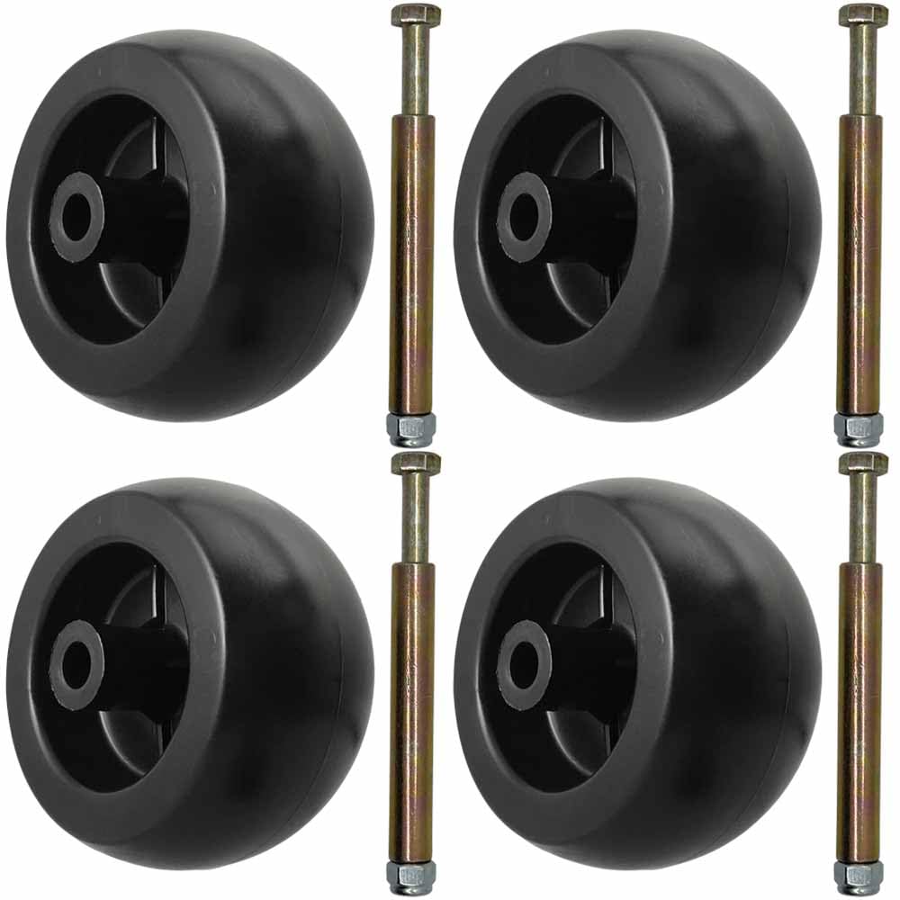 Parts 4 Outdoor deck wheel kit on John Deere deck for easy maneuverability