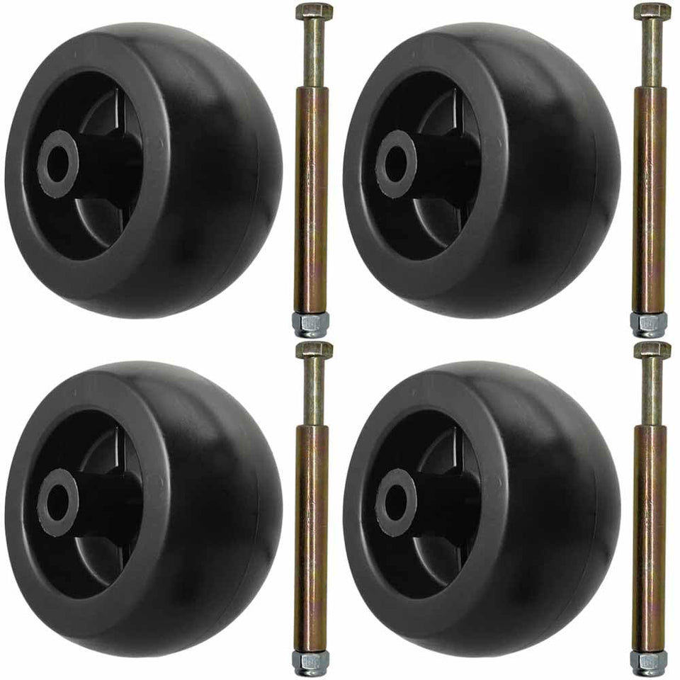 Parts 4 Outdoor deck wheel kit on John Deere deck for easy maneuverability