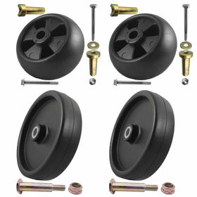Parts 4 Outdoor deck wheels front assembly for JD decks, improves mowing control.