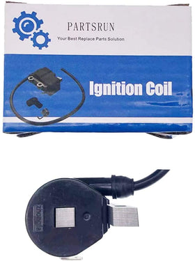 PARTSRUN ignition coil with boot for STIHL BR420 close-up demonstrates easy installation and tight electrical connection
