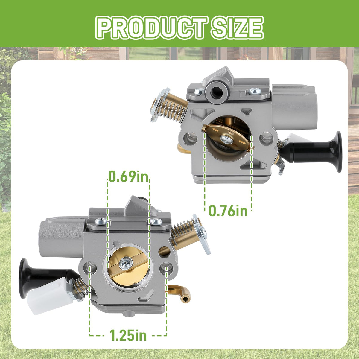 PartsZen black hose and gasket set for Stihl carburetor assembly.