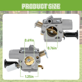 PartsZen black hose and gasket set for Stihl carburetor assembly.