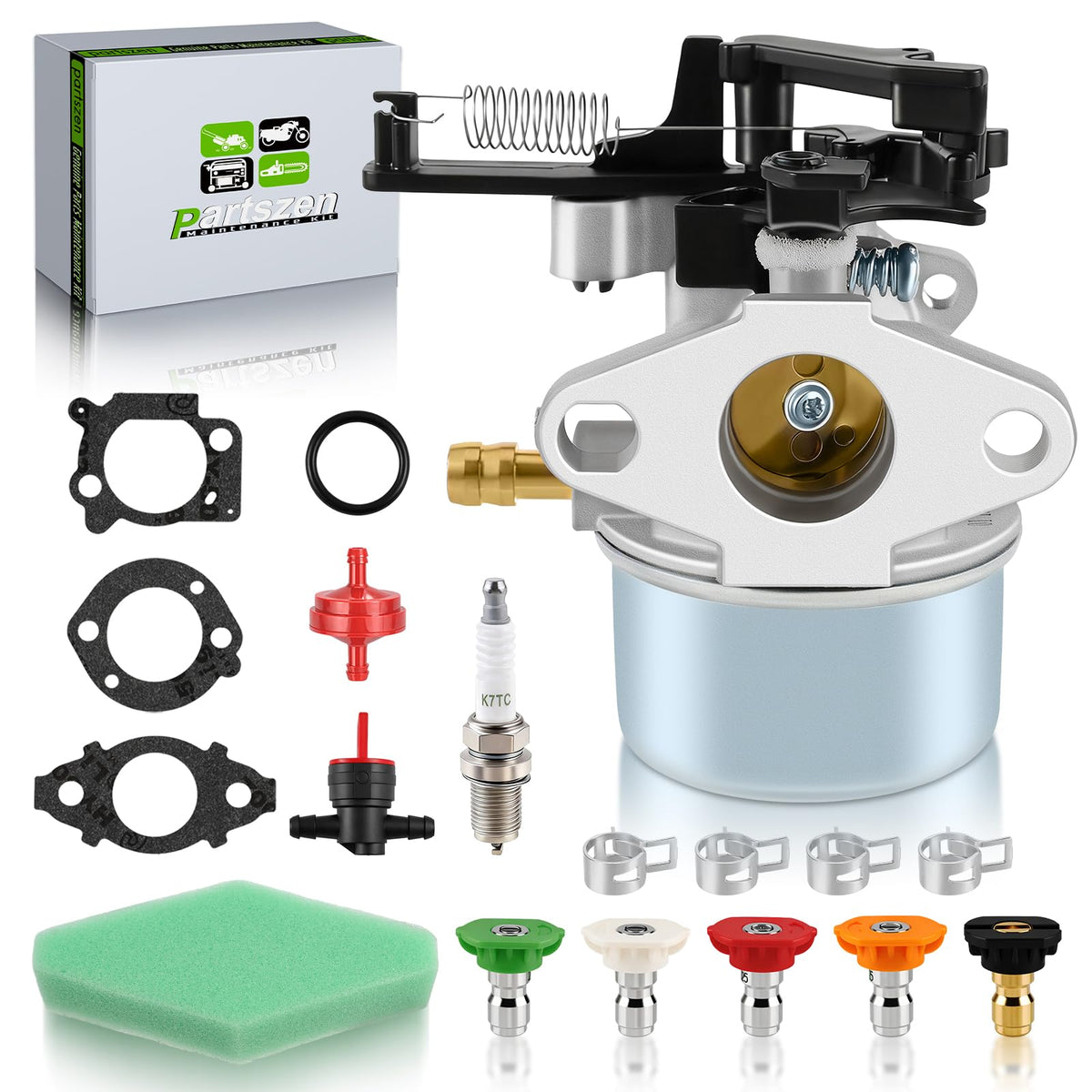 Partszen carburetor kit for Troy-Bilt machine, enabling quick on-site replacements.