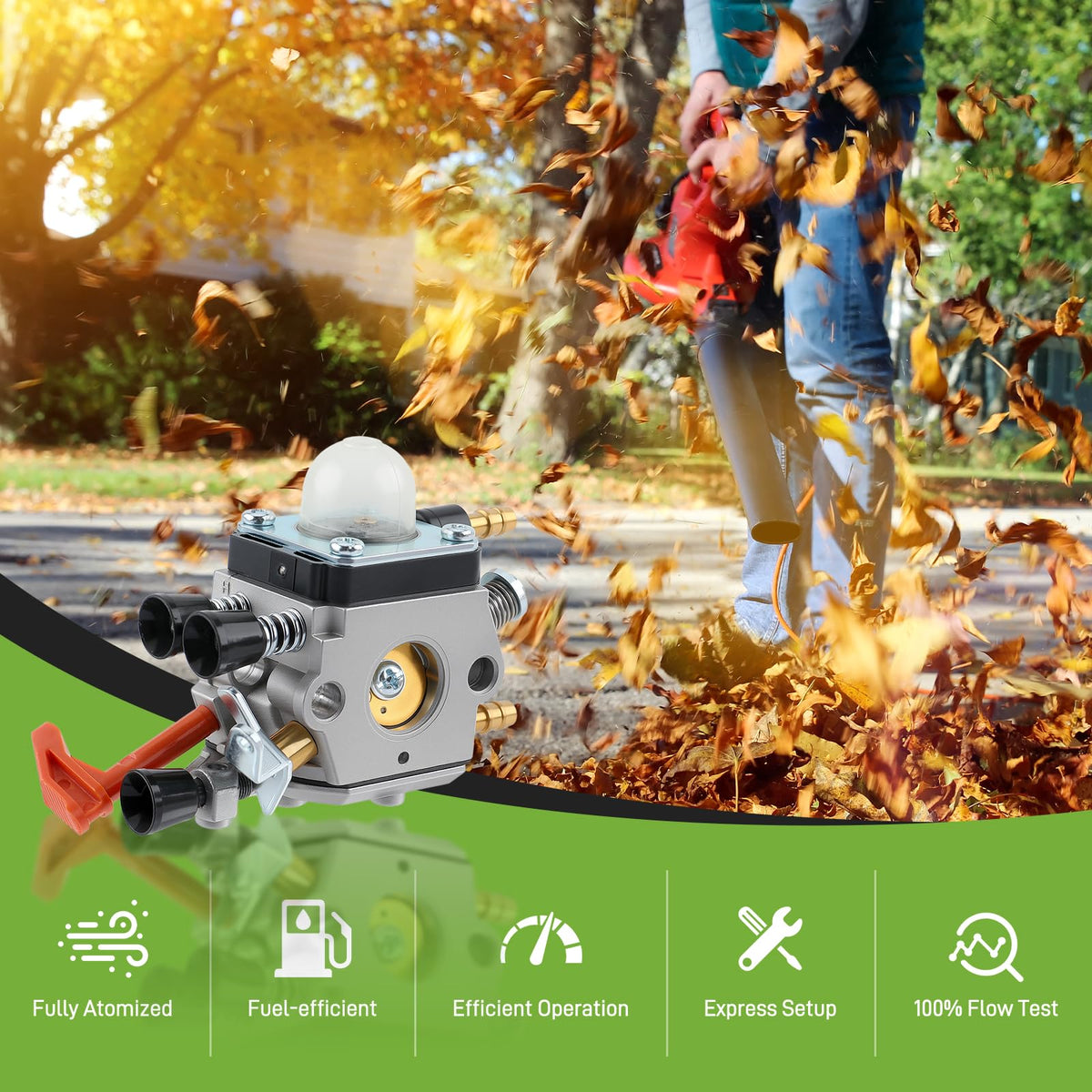 Partszen carburetor for STIHL BG46 delivers steady fuel flow for smooth operation