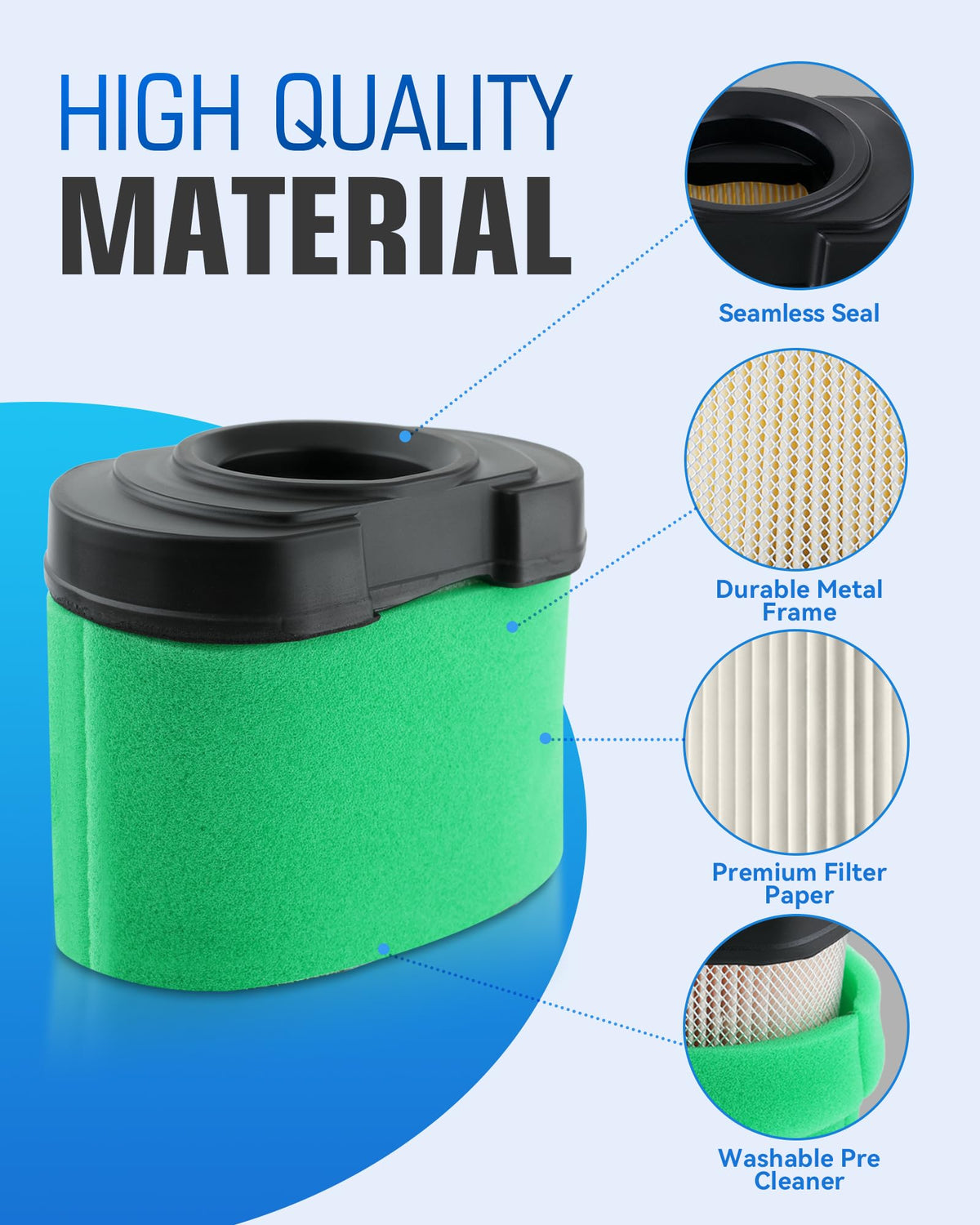 Partszen oil-filter-kit close-up reveals sturdy seals for reliable filtration.