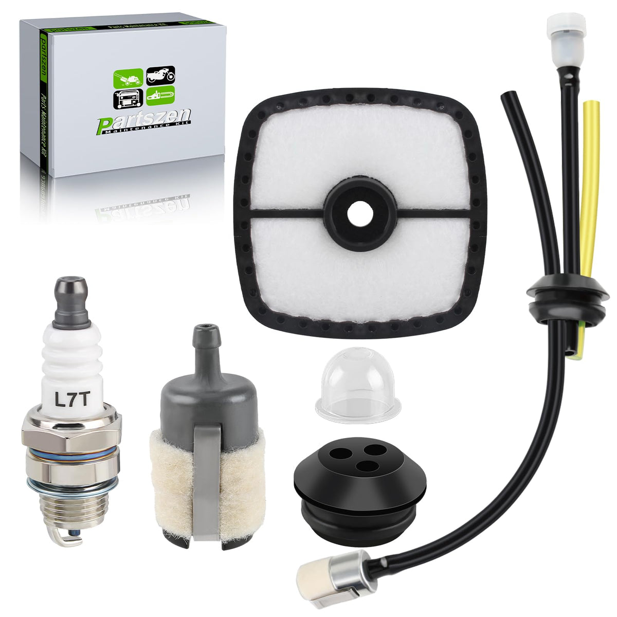 Partszen SRM225 air filter with grommets kit for secure sealing.