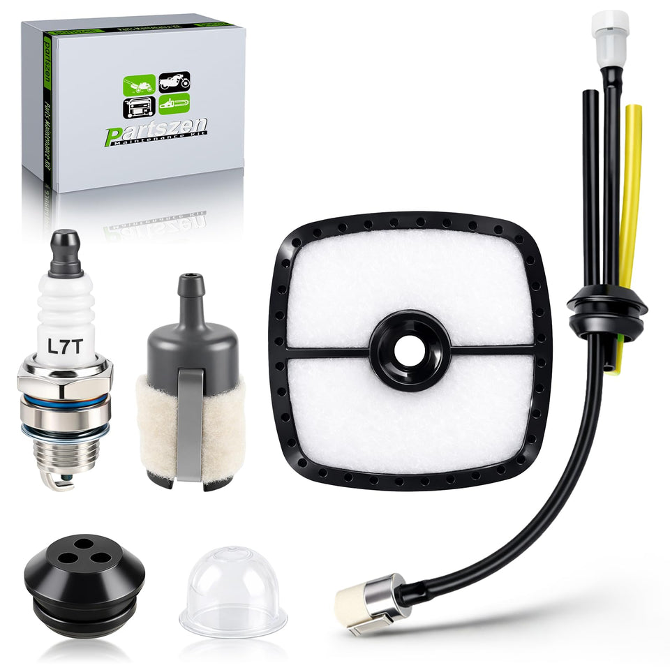 Partszen SRM225 tune-up kit includes air filter and lines for smoother operation.