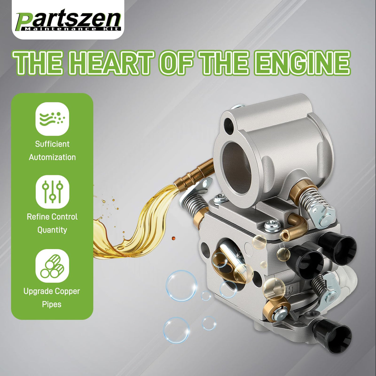 Partszen TS410 spark plug included for reliable ignition and quick starts