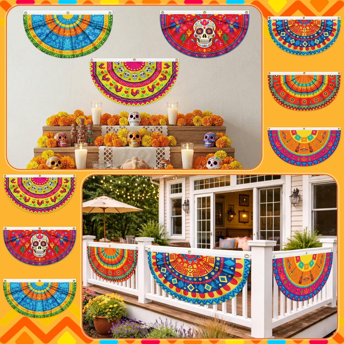 Durable polyester flags stay colorfast and tear-resistant for repeated events.