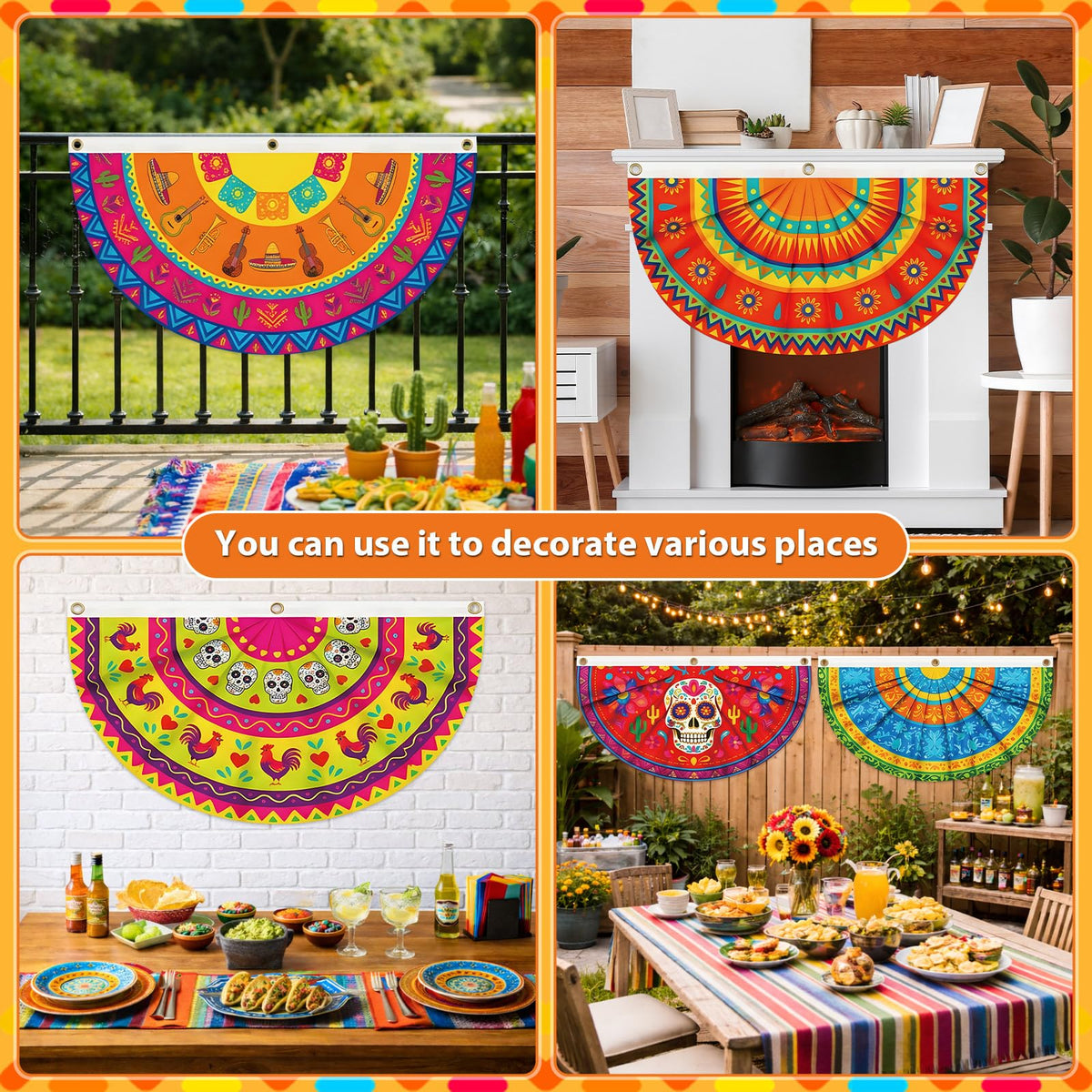 Easy threading and hanging for fast party prep and styling.