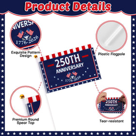 Party Greeting handheld USA flags for parades and classroom decor.