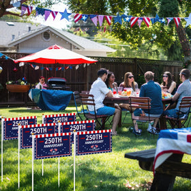 Party Greeting 100-pack flag favors for gifts and party decor.