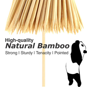 PARTYHIPPO smooth surface bamboo skewers reduce splinters