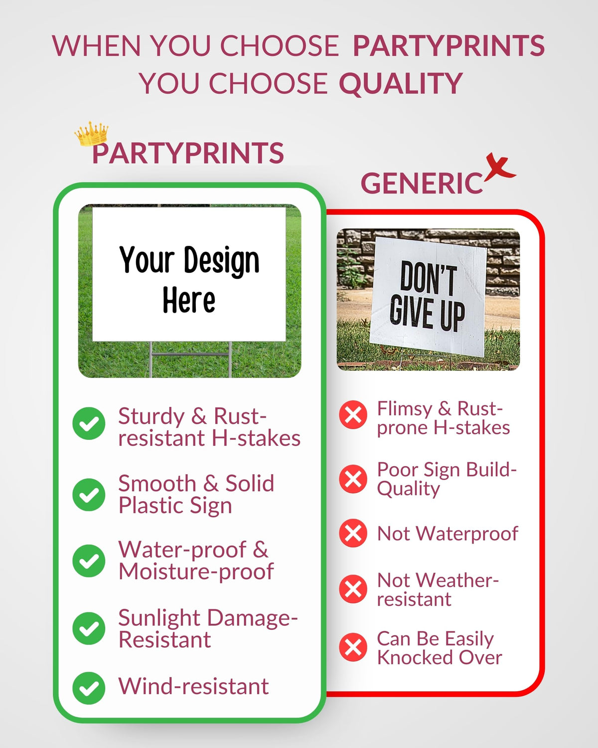 PartyPrints easy setup with no tools required