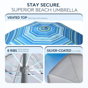 PASAMIC wind-vented canopy design promotes airflow and cooler shade.