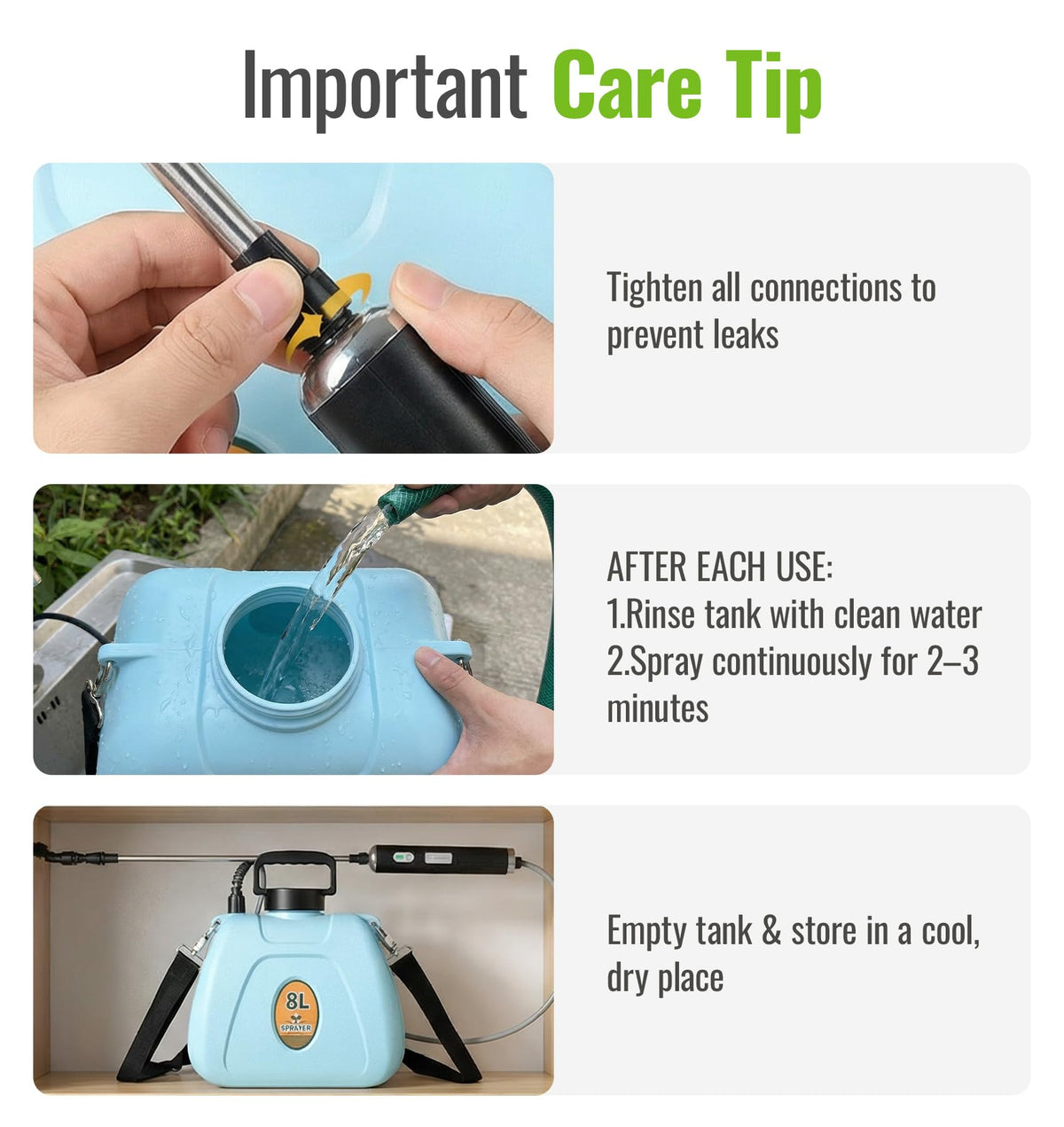 PASAMIC ergonomic handle reduces hand fatigue during spraying