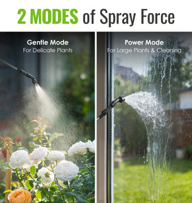 PASAMIC sprayer four nozzles for mist, fan, and jet spray options