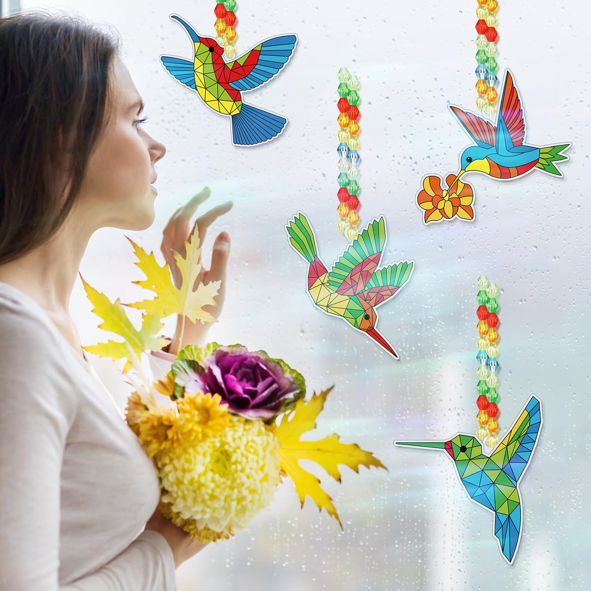 Pasimy suction hooks secure suncatchers to windows