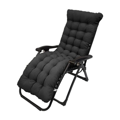 Pasrdqoyp Patio Chaise Lounger Cushion front view with thick padding for comfort.