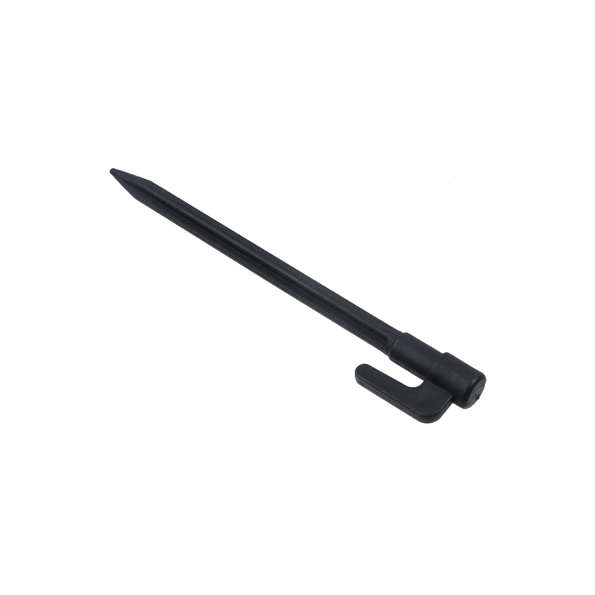 Pastlla stake with anti-drop top hook prevents rope slippage during use.