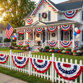 PASUTO patriotic bunting 3-pack for versatile décor