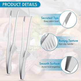 Patelai 24.5 cm tongs keep hands clean while cooking.