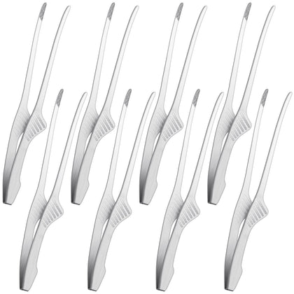 Patelai BBQ tongs with self-standing base for clean, convenient serving.