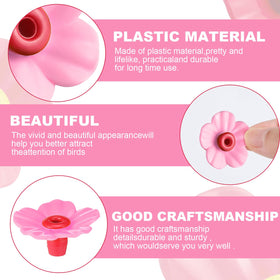 Patelai UV-resistant plastic flowers endure sun and rain for outdoor feeders.