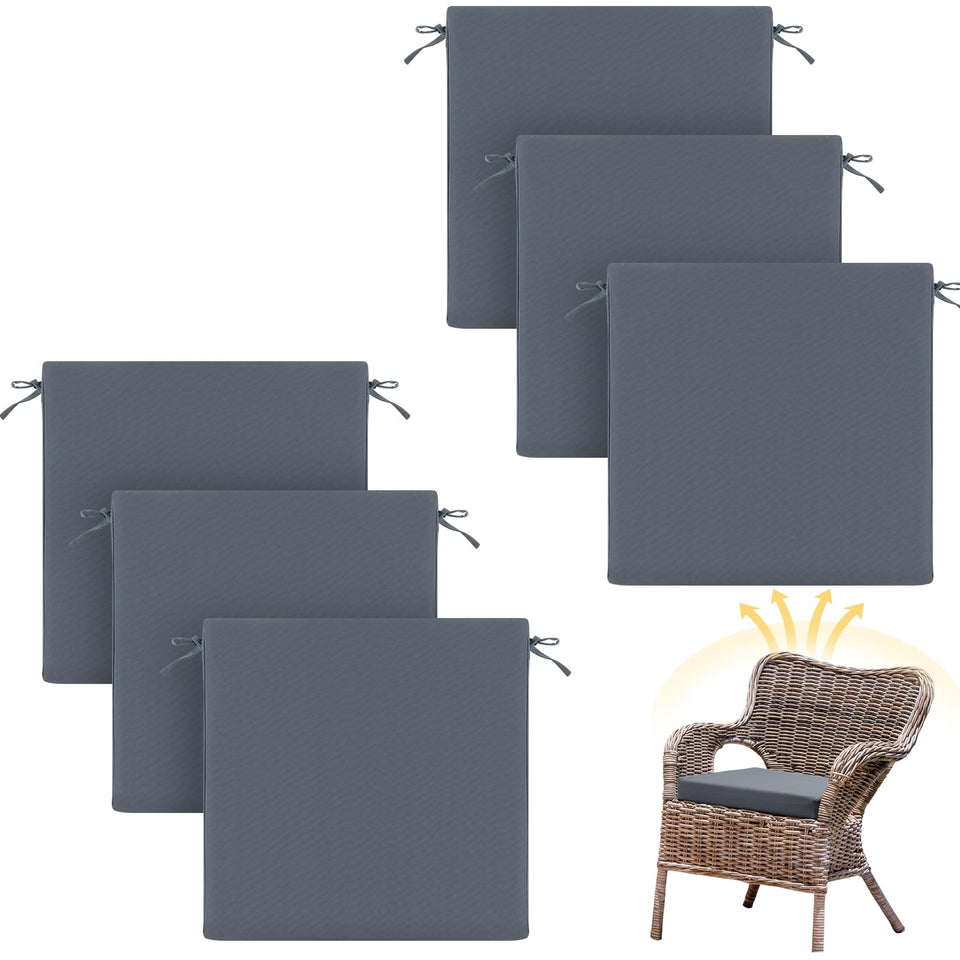 Patelai outdoor dining chair cushions on patio chairs, fade resistant and six-pack relevance