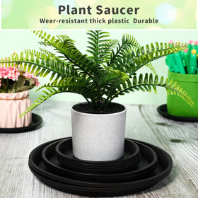 Patelai 10-inch black plant saucer supports big planters and drainage.