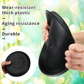 Patelai 6-inch black plant saucer catches excess water neatly.