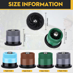 Patelai sprinkler head 360-degree rotation demonstrates flexible coverage for gardens.